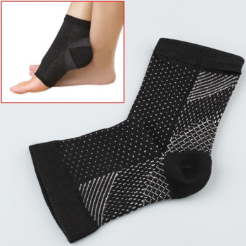 Foot Angel Anti Fatigue Compression Foot Sleeve Glezen Support Running Cycle Баскетбол Спортни чорапи Външен чорап за глезена