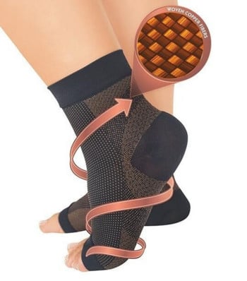 Foot Angel Anti Fatigue Compression Foot Sleeve Glezen Support Running Cycle Баскетбол Спортни чорапи Външен чорап за глезена