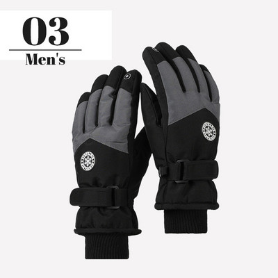 Meeste/naiste talvised lumelauasuusakindad libisemiskindla puutetundliku ekraaniga veekindla mootorrattaga jalgrattasõidu fliisist soojad lumekindad Dropshipping