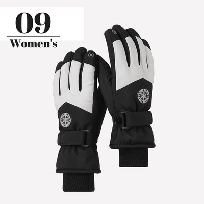 Meeste/naiste talvised lumelauasuusakindad libisemiskindla puutetundliku ekraaniga veekindla mootorrattaga jalgrattasõidu fliisist soojad lumekindad Dropshipping