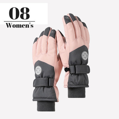 Meeste/naiste talvised lumelauasuusakindad libisemiskindla puutetundliku ekraaniga veekindla mootorrattaga jalgrattasõidu fliisist soojad lumekindad Dropshipping