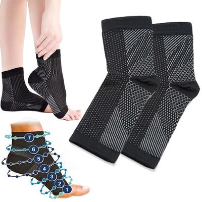 Foot angel anti fatigue компресионен ръкав за крака Поддръжка на глезена Running Cycle Баскетбол Спортни чорапи На открито Мъжки чорапи за глезена