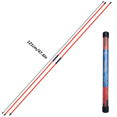 Klaaskiust golfijoonduspulk kolmest osast kokkuklapitava suuna indikaator Rodi õppijate treeningtööriistade tarvikud punased