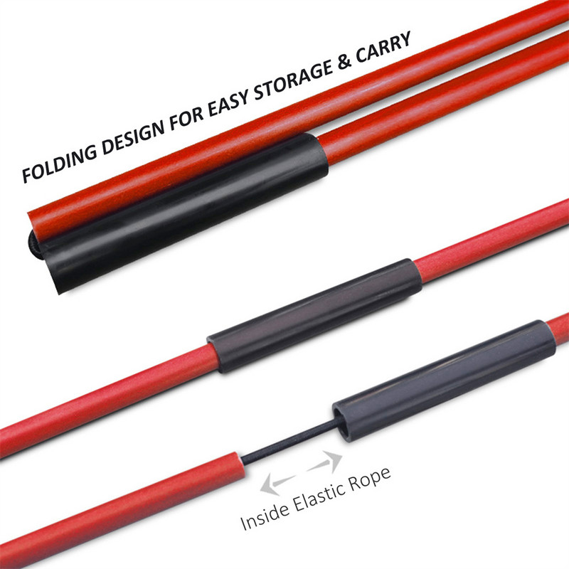 Klaaskiust golfijoonduspulk kolmest osast kokkuklapitava suuna indikaator Rodi õppijate treeningtööriistade tarvikud punased