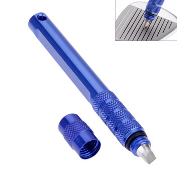 Инструмент за заточване на жлебове за голф стикове 4 цвята Инструмент за заточване на жлебове за голф Wedge Club UV тип Square Regroover Blade Cleaning Tool Acces