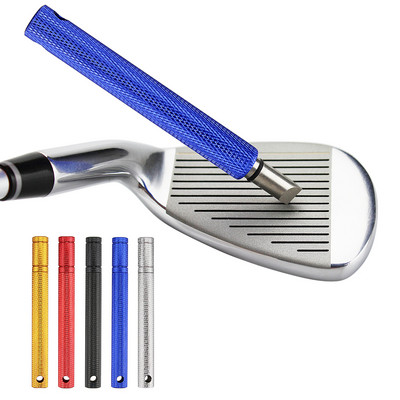 Golf Club Grooving Sharpening Tool 4 szín Golf Groove Sharpener Wedge Club UV Típus Négyzetes Regroover Penge Tisztító Szerszám Tartozékok