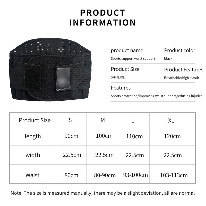 1 gab jostasvietas balsts vidukļa sāpju muguras traumu atbalsta kronšteins fitnesa sportam svara celšanas jostas sporta drošības korektors vīriešiem sievietēm