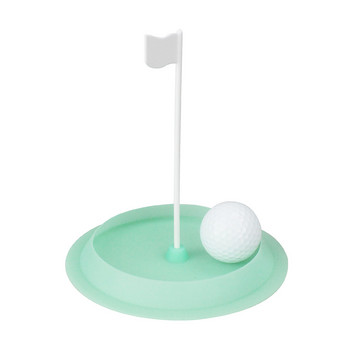 Γκολφ Practice Hole Putting Cup All Direct Μαλακό καουτσούκ με λευκή σημαία γκολφ κύπελλο τρύπας γκολφ μπλε πράσινο και κόκκινο βοηθήματα προπόνησης