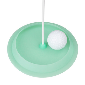 Чаша за голф тренировки във всички посоки Мека гума с флагче за бяла мишена Купа за голф дупки Синьо, зелено и червено Помагала за обучение