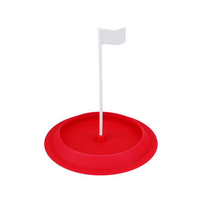 Golfa treniņu bedrīšu liešanas kauss visu virzienu mīksta gumija ar baltu mērķa karogu Golf Hole Cup zili zaļi un sarkani treniņu palīglīdzekļi