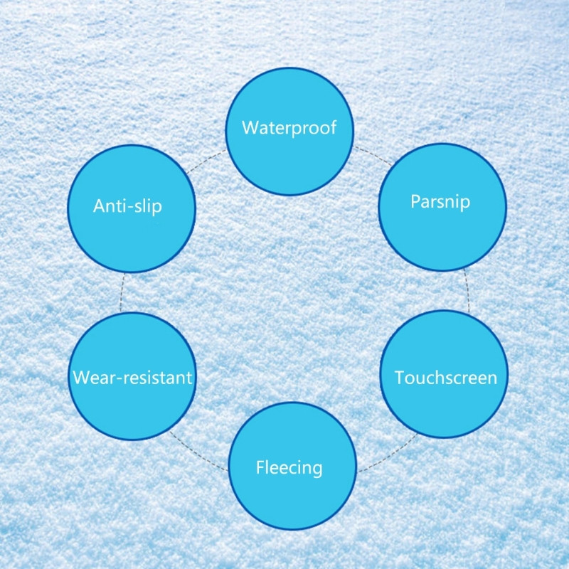 Pieaugušajiem ziemas ūdensnecaurlaidīgi, vēja necaurlaidīgi cimdi Pieskaramie sniega sporta veidi, slēpošana, snovbords, aukstā laikā, riteņbraukšanas nepieciešamība.
