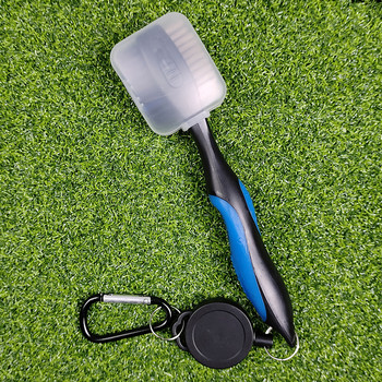 Πτυσσόμενη βούρτσα γκολφ 1 τεμαχίου Μεγάλη κεφαλή βούρτσας με μαλακή λαστιχένια λαβή και ​ανασυρόμενη βούρτσα καθαρισμού αυλακιού γκολφ