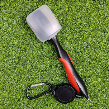 Πτυσσόμενη βούρτσα γκολφ 1 τεμαχίου Μεγάλη κεφαλή βούρτσας με μαλακή λαστιχένια λαβή και ​ανασυρόμενη βούρτσα καθαρισμού αυλακιού γκολφ