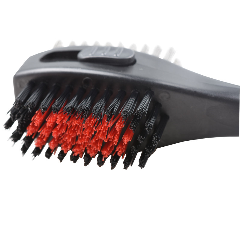 1 bucată perie retractabilă pentru club de golf, cap de perie supradimensionat, cu mâner de mână din cauciuc moale și perie retractabilă pentru curățarea canelurilor de golf