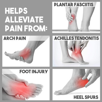 1 чифт чорапи с компресионна скоба за глезена на плантарен фасциит, осигуряващи опора на стъпалото и свода. Болка в петата, облекчаване на тендинит на ахилесовото сухожилие