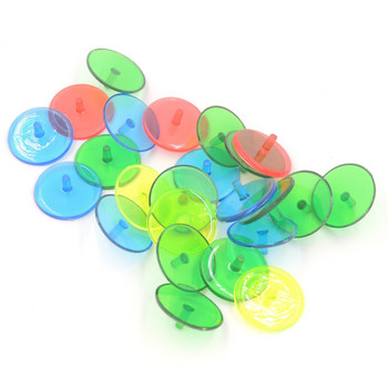 50PCS Σημάδι μπάλας του γκολφ Σημάδια θέσης Διάφορος Χρώμα Διάμετρος 24 mm 0,95 ίντσες Σήμα μπάλα του γκολφ Διαφανές πλαστικό