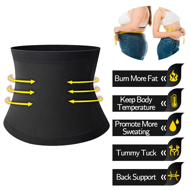 Trimer za struk Unisex Belly Wrap Sportska traka za znojenje AB Trainer Weight Loss Body Shaper Remen za mršavljenje Tummy Control