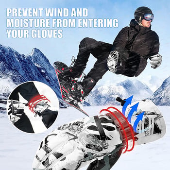 Επαγγελματικά γάντια σκι Οθόνη αφής Fleece Χειμερινά ζεστά γάντια snowboard Υπερελαφριά αδιάβροχα θερμικά γάντια μοτοσικλέτας