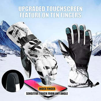 Επαγγελματικά γάντια σκι Οθόνη αφής Fleece Χειμερινά ζεστά γάντια snowboard Υπερελαφριά αδιάβροχα θερμικά γάντια μοτοσικλέτας