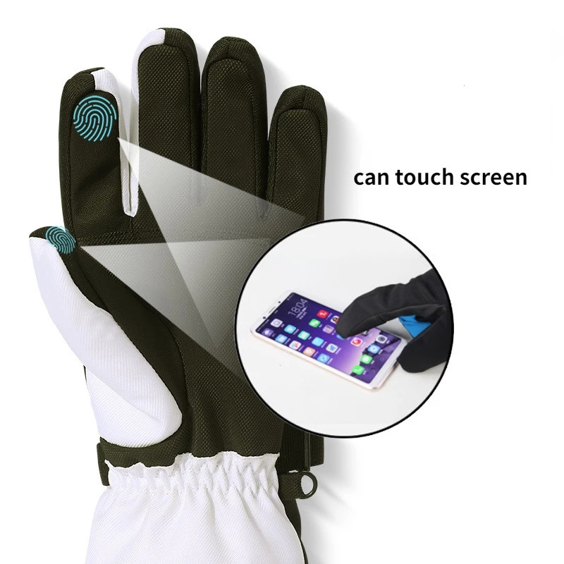 Γάντια Snowboard Ski για Παιδιά Ενήλικες Αντιολισθητική Οθόνη Αφής Αδιάβροχη Μοτοσικλέτα Παιδιά Γυναικεία Άντρες Χειμερινά ζεστά γάντια για χιόνι