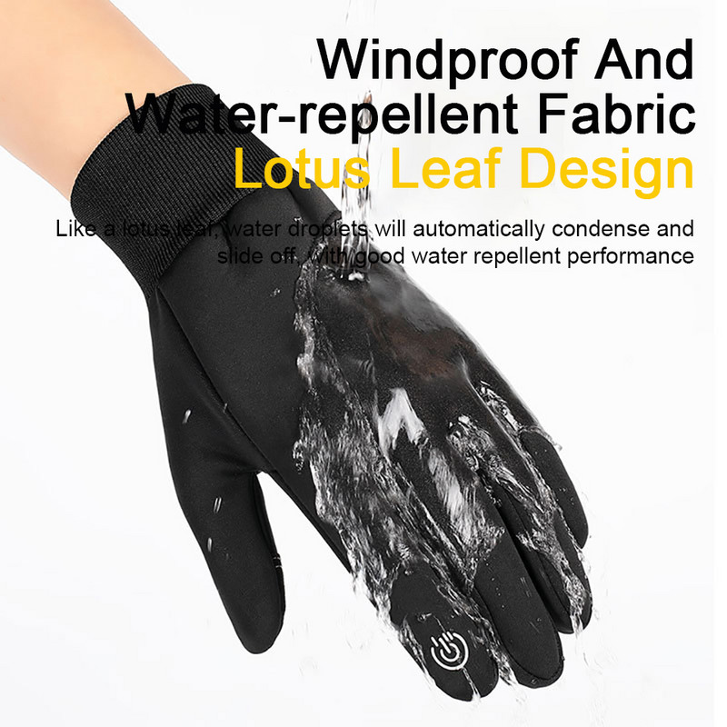 Γάντια σκι LOOGDEEL Αδιάβροχα Unisex Outdoor Sports Warmth Snowboard Cut Snowboard Snow Skiing Gloves Αντιολισθητική οθόνη αφής
