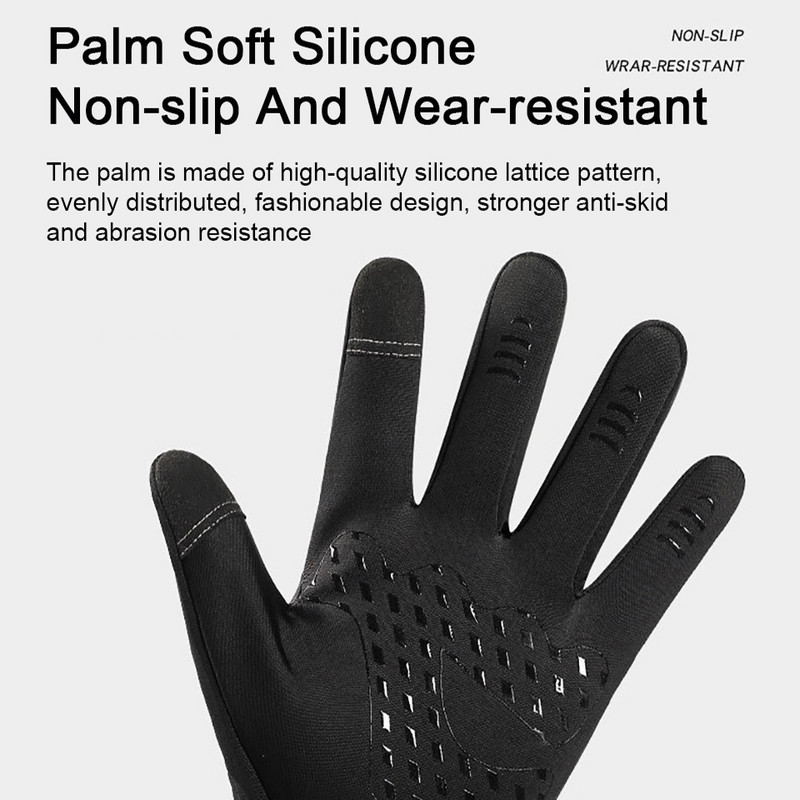 Γάντια σκι LOOGDEEL Αδιάβροχα Unisex Outdoor Sports Warmth Snowboard Cut Snowboard Snow Skiing Gloves Αντιολισθητική οθόνη αφής