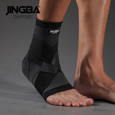 SUPPORT JINGBA 1PC 3D de compresie Nylon Suport glezna Protector Fotbal Baschet Glezna de protecție Tobillera Deportiva