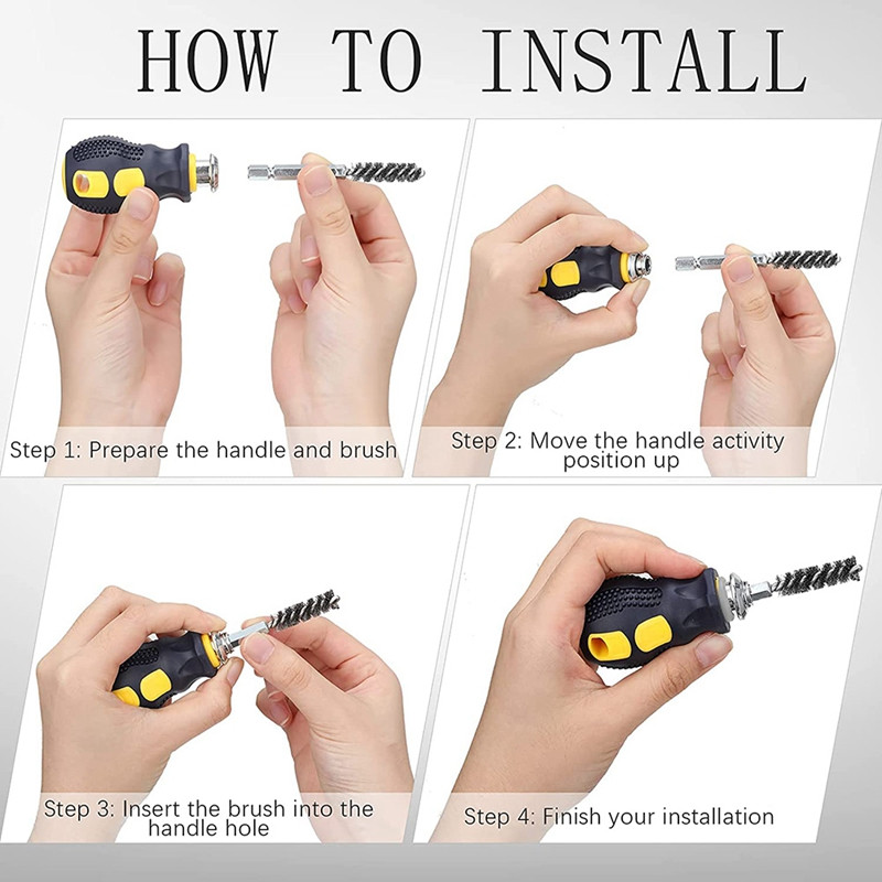 2Pcs 9mm Golf Četka za čišćenje od nehrđajućeg čelika Golf palice Glava Hosel Četka Žičane četke Alat za čišćenje Električna bušilica Žičana četka