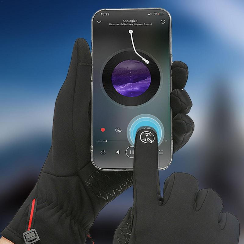 Talvised veekindlad rattakindad välispordiks jooksmiseks mootorrattaks suusatamiseks puutetundliku ekraaniga kindad libisemiskindlad soojad mägirattakindad