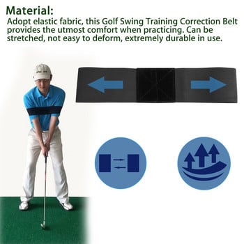 Помощно средство за обучение на люлка за голф за тренировка на голфър колан за люлеене на голф Помощно средство за люлеене на голф за подобряване на разстоянието и точност, лесно за използване