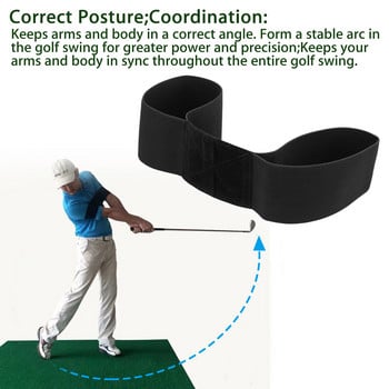 Помощно средство за обучение на люлка за голф за тренировка на голфър колан за люлеене на голф Помощно средство за люлеене на голф за подобряване на разстоянието и точност, лесно за използване