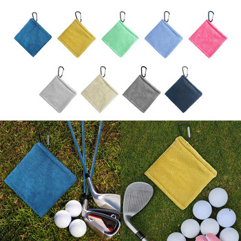 Кърпа за топка за голф с щипка Малки аксесоари за голф 5,5 x 5,5 инча Кърпа за почистване на топка за голф Кърпа за бърсане Аксесоар за голф Подарък за играч на голф