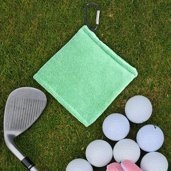 Кърпа за топка за голф с щипка Малки аксесоари за голф 5,5 x 5,5 инча Кърпа за почистване на топка за голф Кърпа за бърсане Аксесоар за голф Подарък за играч на голф