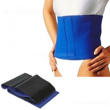 Тример за талия Упражнение Wrap Belt Slim Изгаряне на мазнини Пот Отслабване Body Shaper Инструмент за отслабване Безплатен размер Син TSLM1