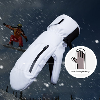 Водоустойчиви ръкавици за сноуборд Ски ръкавици със сензорен екран Дебели топлинни ръкавици за ски
