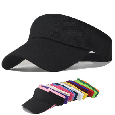 Kevad-suvi spordi päikesemüts meeste müts naiste reguleeritav puuvillane visiir UV-kaitsega top Tühi tennise golfi jooksmise päikesekaitsemüts