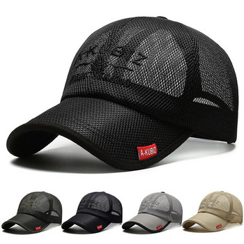 Модна голяма глава, мъже, жени, мрежеста бейзболна шапка, бродирана спортна сенник от полиестер, шапка с букви на открито, шапка за слънце, мъжка шапка, шапка за голф