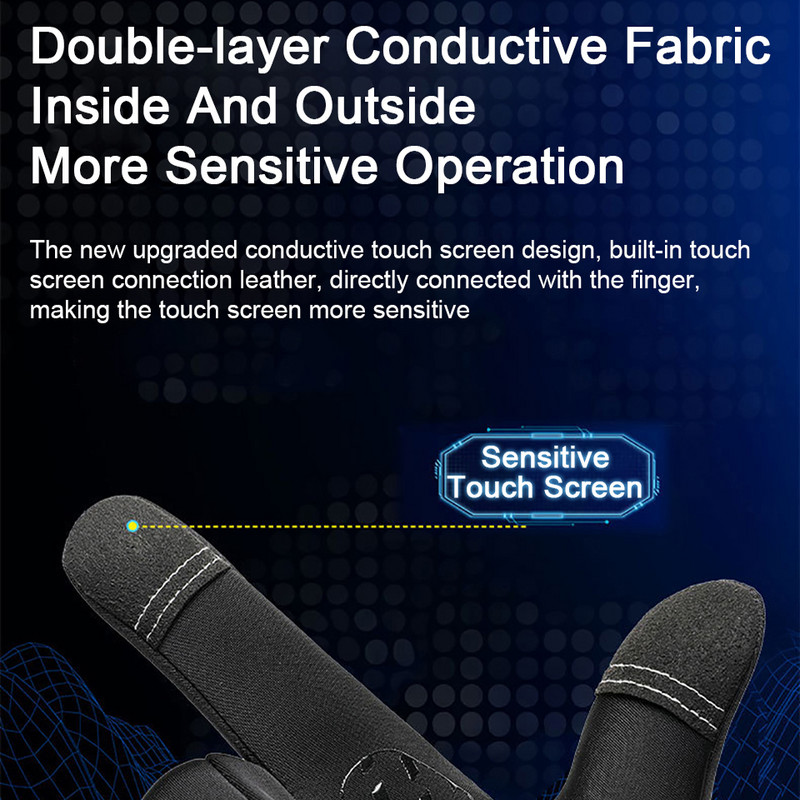 LOOGDEEL síkesztyűk kültéri sportok melege teljes ujjú vízálló snowboard hó síléc hideg szélálló lovaglás futókesztyű férfi