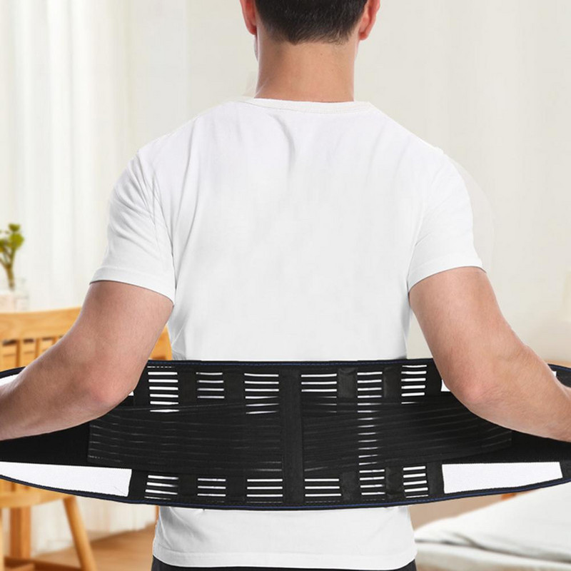 Centura de protectie Centura de sustinere Protector lombar din plasa respirabila cu curele duble reglabile pentru sustinere de fitness Accesorii sportive