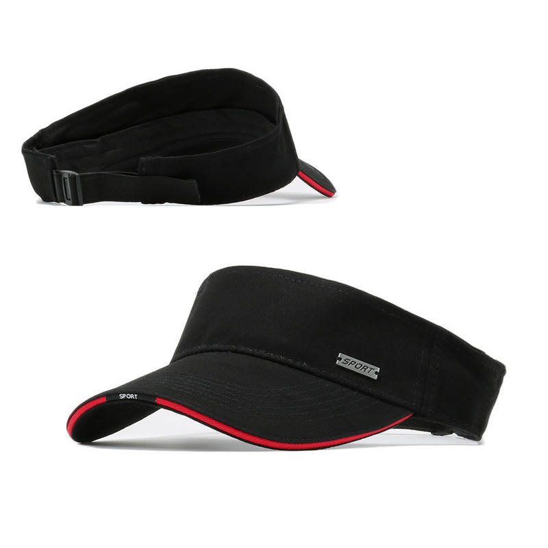 Új 2023 nyári férfi női napvédő sapka pamut állítható napellenző UV védelem üres felső Solid sport tenisz golf napvédő baseball sapka