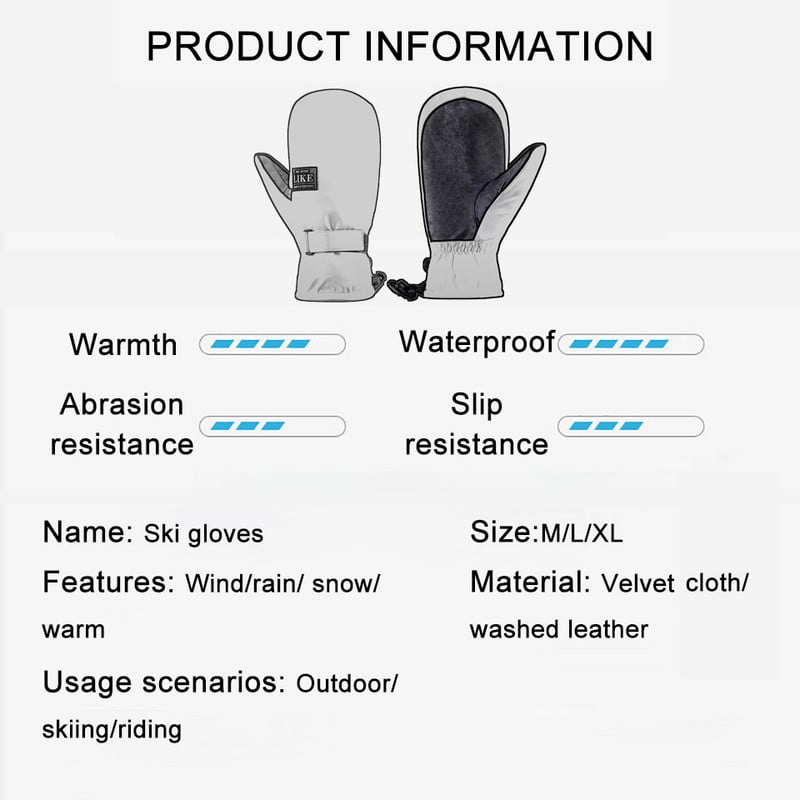 1paar suusakindad meestele naistele veekindlad tuulekindlad talvesoojuse hingavad puutetundlikud välispordikindad mootorrattasõiduks