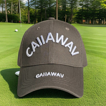 CAIIAWAV Шапка за голф, мъжка нова тенденция, спортен патешки език, абсорбираща потта и дишаща шапка, спортна слънцезащитна шапка