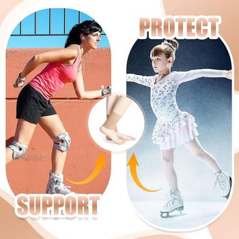 Figure Skating Ankle Protector Brace Ανθεκτική Προστατευτική Υποστήριξη Ποδιών Κάλτσες ποδιών σκι Αντρικά μανίκια με τζελ αστραγάλου