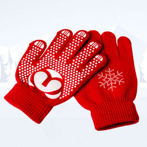 Γάντια καρπού καλλιτεχνικού πατινάζ στον πάγο Προπόνηση Ζεστό προστατευτικό χεριών Θερμική ασφάλεια για παιδιά Ενήλικα κορίτσι Αγόρι Rhinestone Αντικολλητικό SML