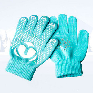 Γάντια καρπού καλλιτεχνικού πατινάζ στον πάγο Προπόνηση Ζεστό προστατευτικό χεριών Θερμική ασφάλεια για παιδιά Ενήλικα κορίτσι Αγόρι Rhinestone Αντικολλητικό SML
