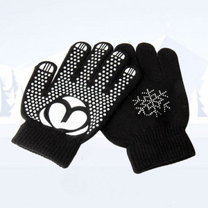 Γάντια καρπού καλλιτεχνικού πατινάζ στον πάγο Προπόνηση Ζεστό προστατευτικό χεριών Θερμική ασφάλεια για παιδιά Ενήλικα κορίτσι Αγόρι Rhinestone Αντικολλητικό SML
