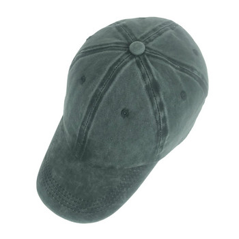 Модна мъжка дамска памучна измита бейзболна шапка с голяма глава, едноцветна двойка шапка с патешки език Светлинна дъска Слънчева шапка Шапки за голф Мъжки шапки