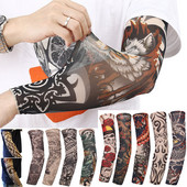 1PC Street Tattoo Hand Sleeves Sun Κάλυμμα βραχίονα προστασίας από υπεριώδη ακτινοβολία Άνευ ραφής αντηλιακό ιππασίας για εξωτερικούς χώρους Αντηλιακά μανίκια βραχίονα Glover για άνδρες γυναίκες