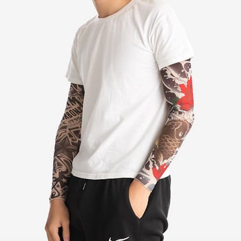 1PC Street Tattoo Arm Sleeves Sun UV Protection Arm Cover Безшевни езда на открито Слънцезащитни ръкави Sleeves Glover For Men Women