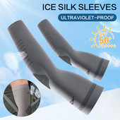 2TK Ice Silk Päikesekaitse Varrukad Meeste Jalgrattasõit Sport Elastsed Käekaitsmed Kiiresti kuivav higi imav jahutusvarrukate kate